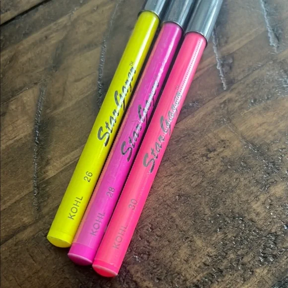 Star Gazer Eye Dust and Eyeliner Set (6) - Neon Pink & Yellow - Picture 3 of 4